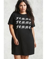 forever 21 plus size t shirt dress