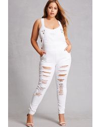 plus size white overalls