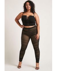 plus size ruched leggings