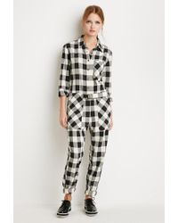 plaid jumpsuit forever 21