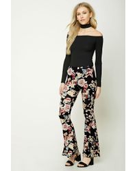 floral flared pants