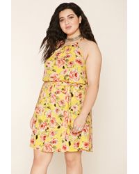 forever 21 plus size yellow dress