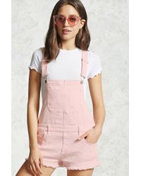 pink overall shorts