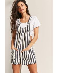 forever 21 striped overalls