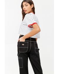 Forever 21 Denim Dickies Stitch Cargo Jeans in Black - Lyst