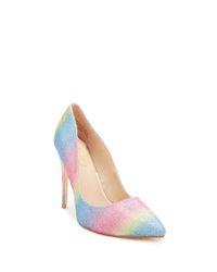 rainbow glitter pumps