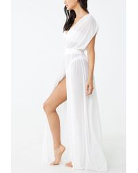 white sheer swim cover up