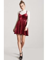 red velvet cami dress