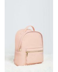 light pink leather mini backpack