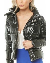patent leather bubble coat