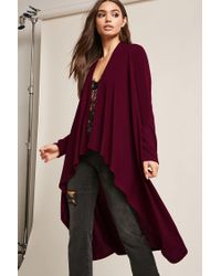 burgundy duster cardigan