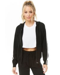 Forever 21 Active Contrast-trim Hoodie , Black/white