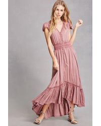 plum boho dress
