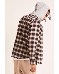 Forever 21 Check Flannel Combo Hoodie for Men - Lyst