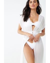 white sheer swim cover up