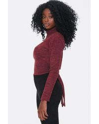 tie back turtleneck top