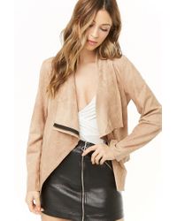 taupe faux suede jacket