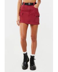 cargo red skirt
