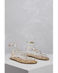 studded jelly strap sandals