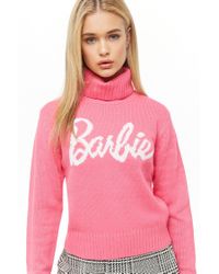 Forever 21 Synthetic Barbie Graphic Sweater in Pink/White (Pink) - Lyst