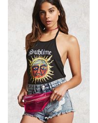 pink clear bum bag