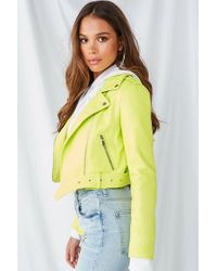 neon green biker jacket