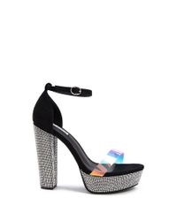 bedazzled platform heels