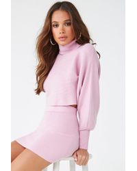 ribbed sweater skirt set