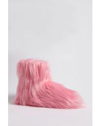 faux fur indoor boots