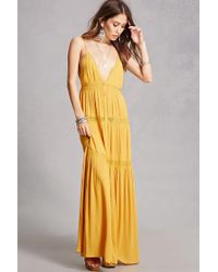 mustard yellow lace maxi dress
