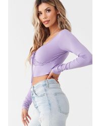 purple ruched top