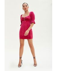 Forever 21 Velvet O Ring Mini Dress In Fuchsia Red Lyst Forever 21 Velvet O Ring Mini Dress In Fuchsia Red Lyst