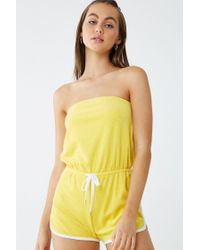 terry cloth romper strapless