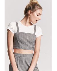 forever 21 plaid crop top