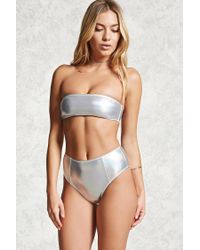 metallic high waisted bikini