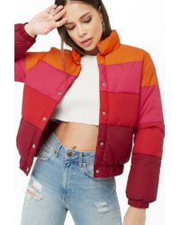 colorblock puffer jacket