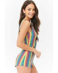forever 21 rainbow romper