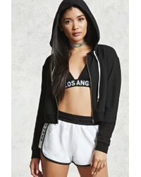 cropped zip up hoodie forever 21