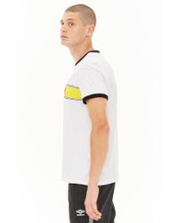 Forever 21 Cotton S Osaka Graphic Ringer Tee Shirt In White For Men Lyst