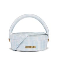 Jacquemus Leather La Boite A Gateaux Bag In Light Blue Blue Lyst