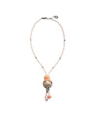 Antica Murrina - Papaya 3 Orange Pendant Necklace W/pastel Murano Glass Beads - Lyst