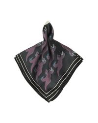 Paul Smith - Black Dino Petrol Woven Silk Men's Pocket Square for Men - Lyst