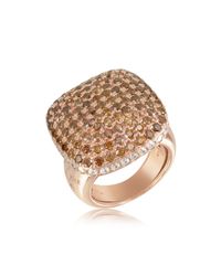 Azhar - Pink Cubic Zirconia Sterling Silver Square Cocktail Ring - Lyst