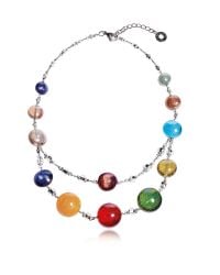 Antica Murrina - Redentore 3 - Multicolor Murano Glass And Silver Leaf Choker - Lyst