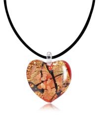Antica Murrina | Passione - Red, Gold And Black Murano Glass Heart Pendant | Lyst