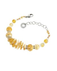 Antica Murrina - Metallic Liberty Light Gold Murano Glass Bracelet - Lyst