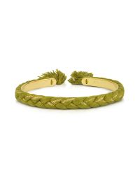 Aurelie Bidermann - Multicolor Copacabana Gold And Cotton Thin Bangle - Lyst