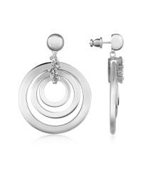 AZ Collection | Metallic Silver-plated Drop Earrings | Lyst