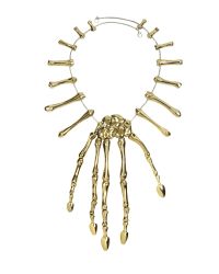 Bernard Delettrez - Metallic Bronze Skeleton Hand Necklace - Lyst