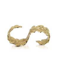Bernard Delettrez - Metallic Two Fingers Bronze Leafy Ring - Lyst